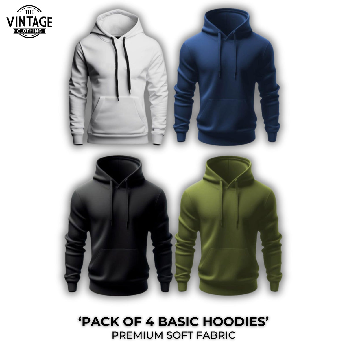 Pack of 4 Basic Hoodies – Titan Apparel PK