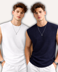 Pack of 2 Waffle Knit Sando Tank Tops