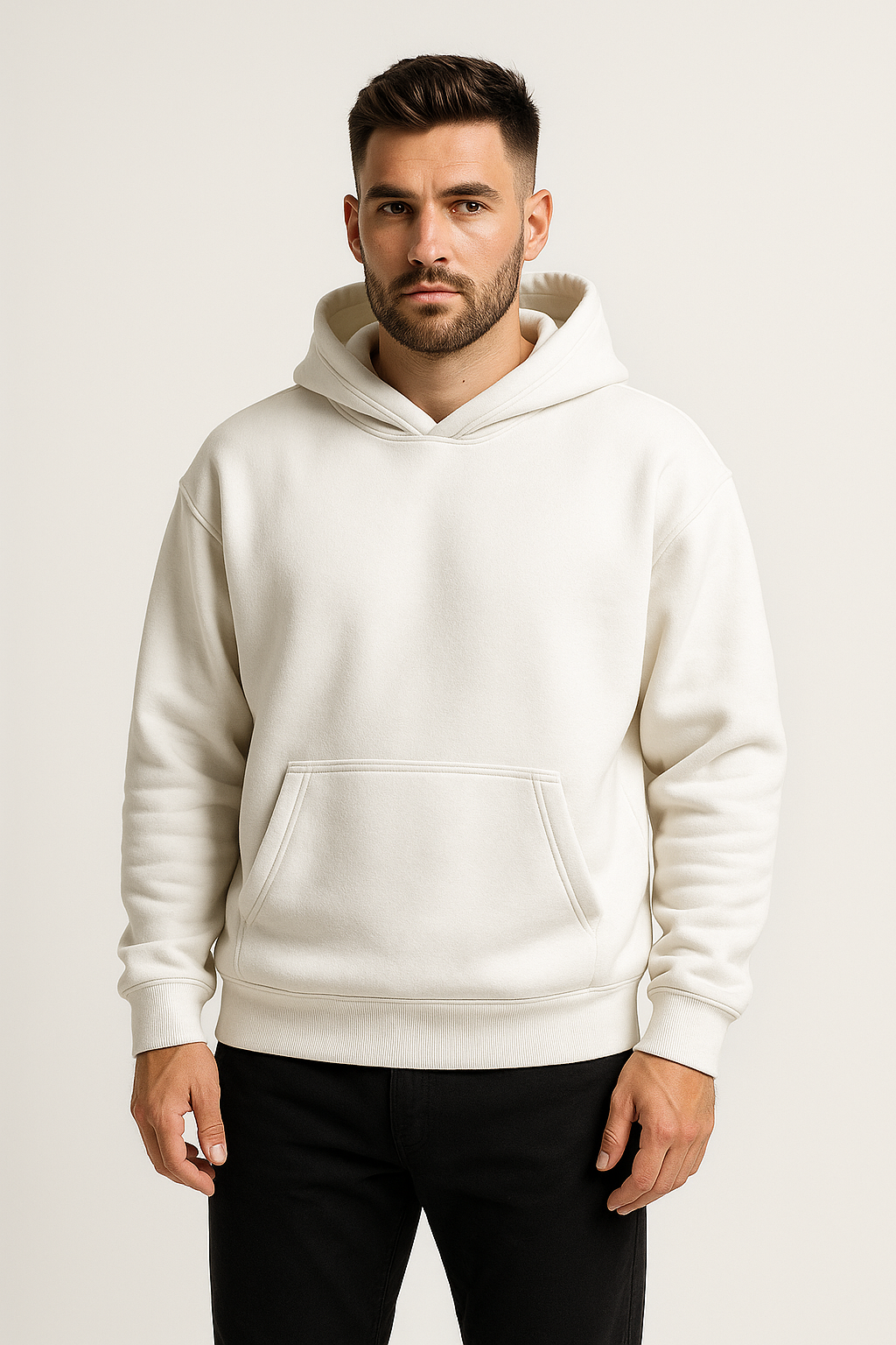 Pack of 2 Basic White & Beige Hoodies