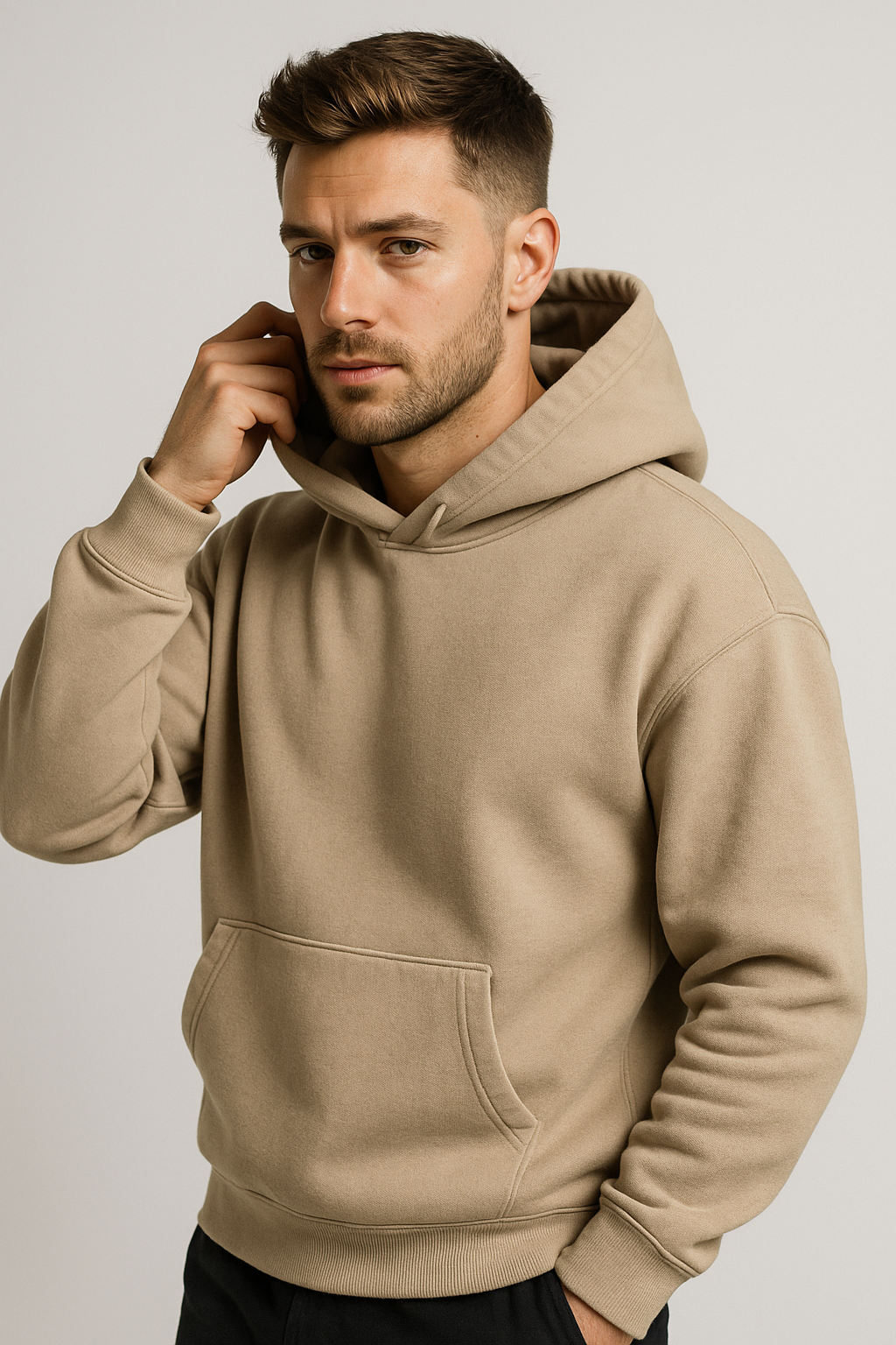 Pack of 2 Basic Gray & Beige Hoodies