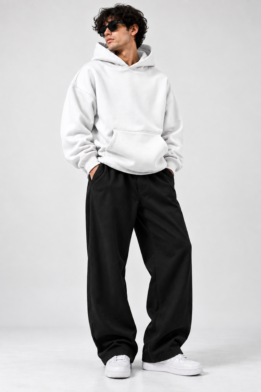 Oversized Fleece Hoodie & Baggy Trouser Tracksuit