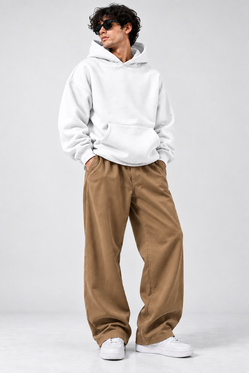 Oversized Fleece Hoodie & Baggy Trouser Tracksuit