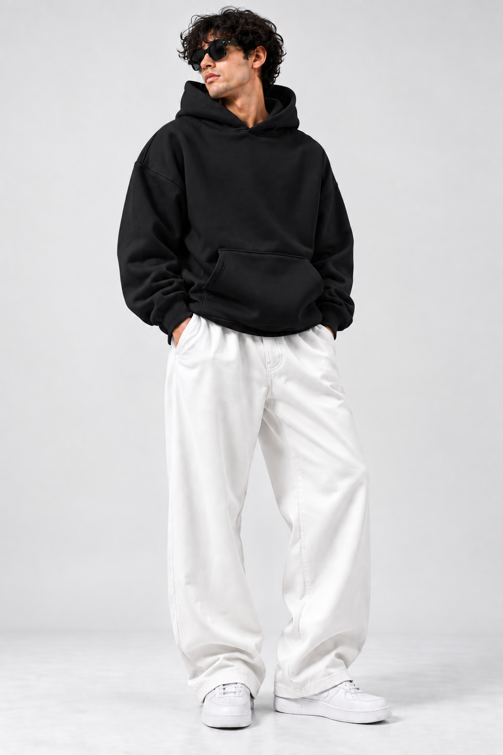 Oversized Fleece Hoodie & Baggy Trouser Tracksuit