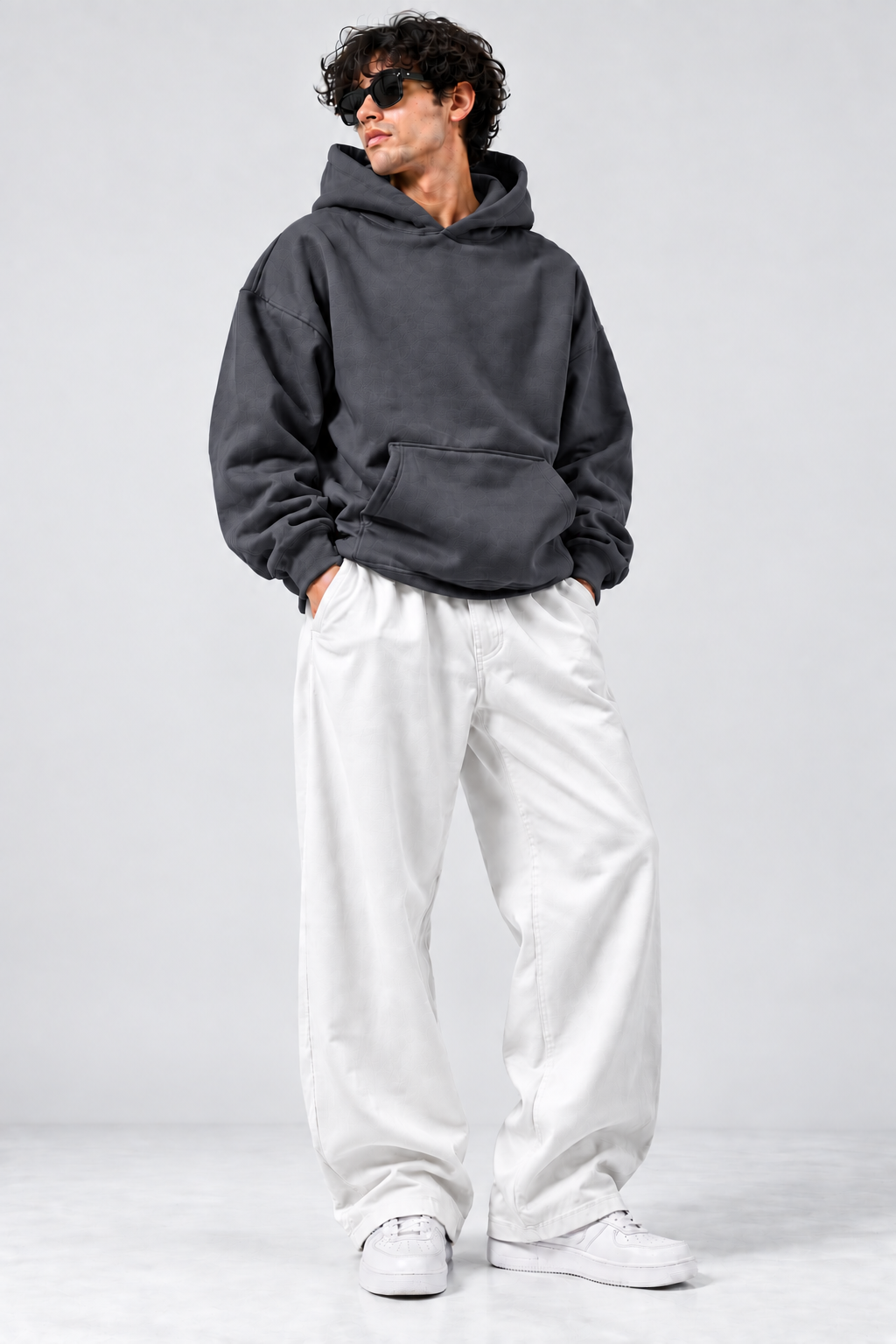 Oversized Fleece Hoodie & Baggy Trouser Tracksuit