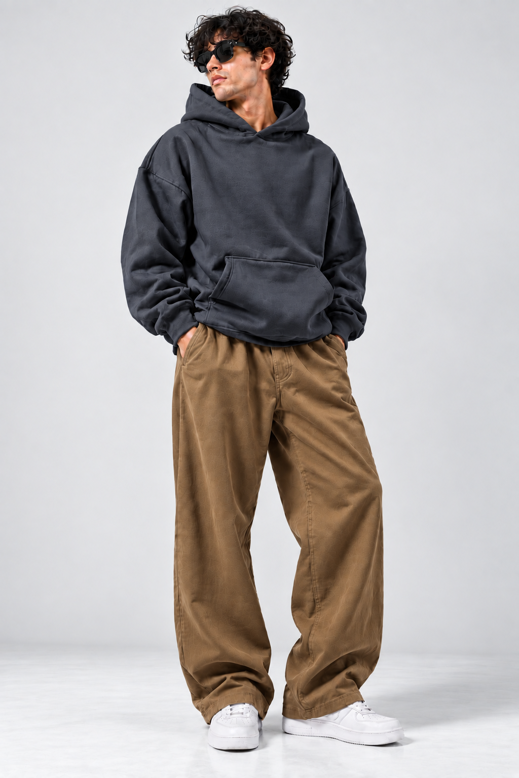 Oversized Fleece Hoodie & Baggy Trouser Tracksuit