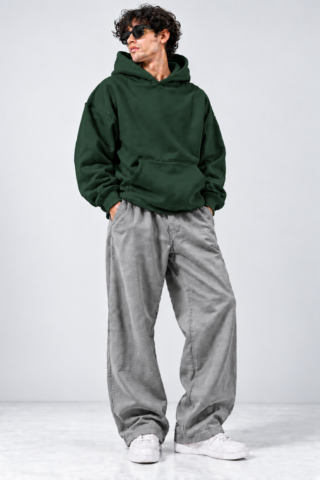 Oversized Fleece Hoodie & Baggy Trouser Tracksuit