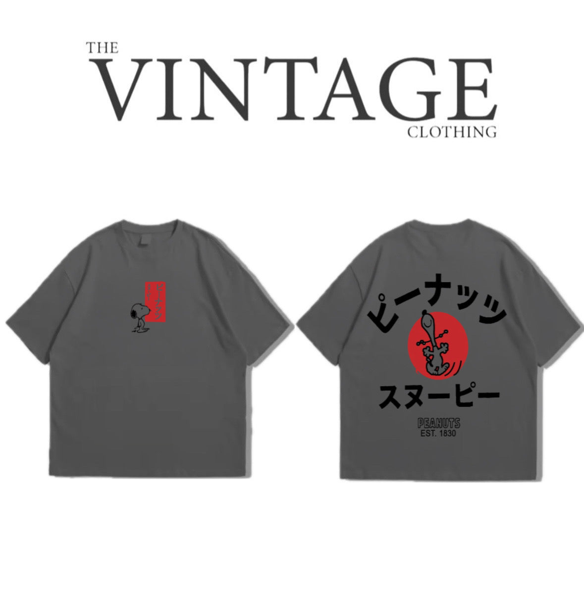 Penuts Oversized Dropshoulder Tee - DTF Printed Tshirt for Men and Women