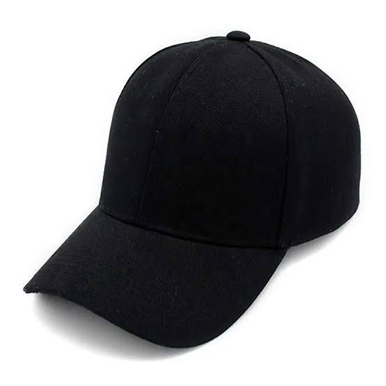Black Plain Caps